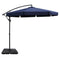 Instahut 3M Umbrella with 50x50cm Base Outdoor Umbrellas Cantilever Patio Sun Beach UV Navy - Coll Online