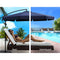 Instahut 3M Umbrella with 50x50cm Base Outdoor Umbrellas Cantilever Patio Sun Beach UV Navy - Coll Online