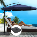 Instahut 3M Umbrella with 50x50cm Base Outdoor Umbrellas Cantilever Patio Sun Beach UV Navy - Coll Online