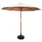 Instahut Outdoor Umbrella Pole Umbrellas 3M with Base Garden Stand Deck Beige - Coll Online