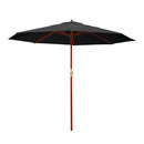 Instahut 3M Outdoor Pole Umbrella Cantilever Stand Garden Umbrellas Patio Black - Coll Online