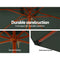 Instahut Umbrella Outdoor Pole Umbrellas Stand Sun Beach Garden Deck Charcoal 3M - Coll Online