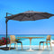 Instahut 3M Roma Outdoor Furniture Garden Umbrella 360 Degree Charcoal - Coll Online