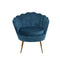 Artiss Armchair Lounge Chair Accent Retro Armchairs Lounge Shell Velvet Navy - Coll Online