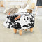 Keezi Kids Ottoman Foot Stool Toy Cow Chair Animal Foot Rest Fabric Seat White