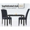 Artiss 2x Dining Chairs French Provincial Kitchen Cafe Fabric Padded High Back Pine Wood Grey - Coll Online