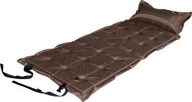 Trailblazer 21-Points Self-Inflatable Satin Air Mattress With Pillow - BROWN - Coll Online