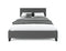 Pale Fabric Bed Frame - Charcoal Double