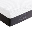 Casa Decor Memory Foam Luxe Hybrid Mattress Cool Gel 25cm Depth Medium Firm - Single - White  Charcoal Grey