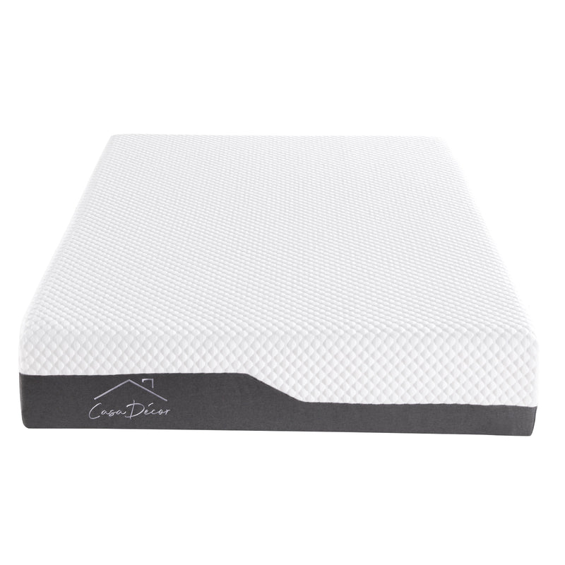 Casa Decor Memory Foam Luxe Hybrid Mattress Cool Gel 25cm Depth Medium Firm - King - White  Charcoal Grey