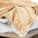 Royal Comfort Plush Blanket Throw Warm Soft Super Soft Large 220cm x 240cm  Camel