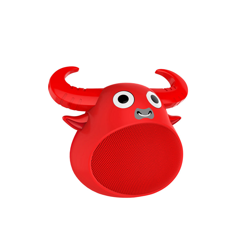 Fitsmart Bluetooth Animal Face Speaker Portable Wireless Stereo Sound Red