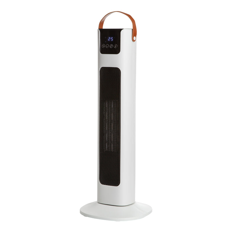 Pursonic Electric Ceramic Tower Heater Portable Oscillating Remote Control - White