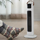 Pursonic Electric Ceramic Tower Heater Portable Oscillating Remote Control - White