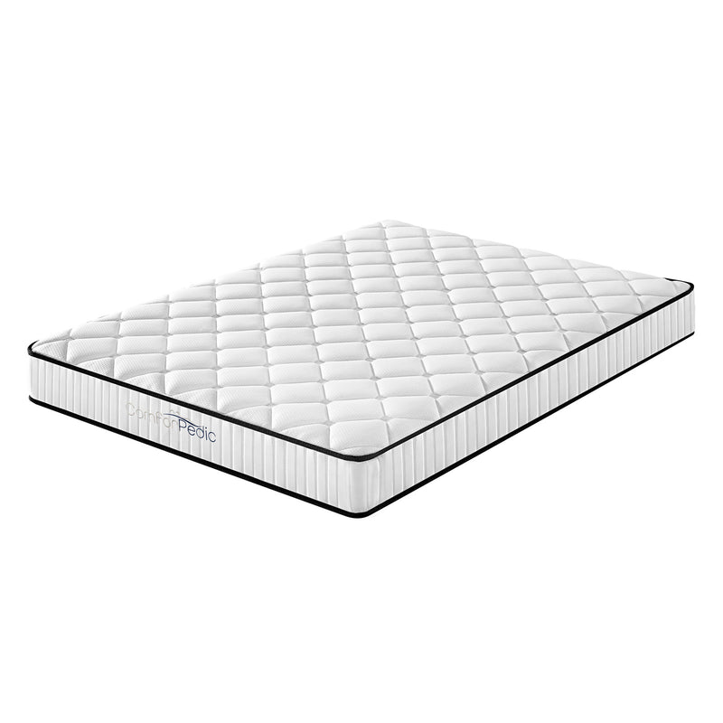 Comforpedic Mattress 5 Zone Medium Support Foam Bonnell Spring 21CM - Single - White  Black