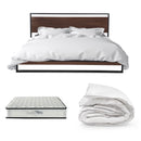 Azure Bed Frame + Comforpedic Mattress + 250GSM Bamboo Quilt Package Deal Set - King