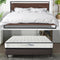 Azure Wood Bed Frame With Comforpedic Mattress Package Deal Bedroom Set - King - White  Brown