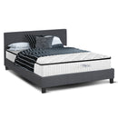 Azure Wood Bed Frame With Comforpedic Mattress Package Deal Bedroom Set - King - White  Brown