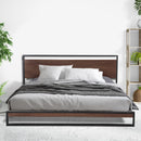 Azure Wood Bed Frame With Comforpedic Mattress Package Deal Bedroom Set - King - White  Brown