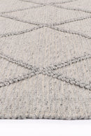 Leilani Diamond Braided Grey Rug 160x230cm