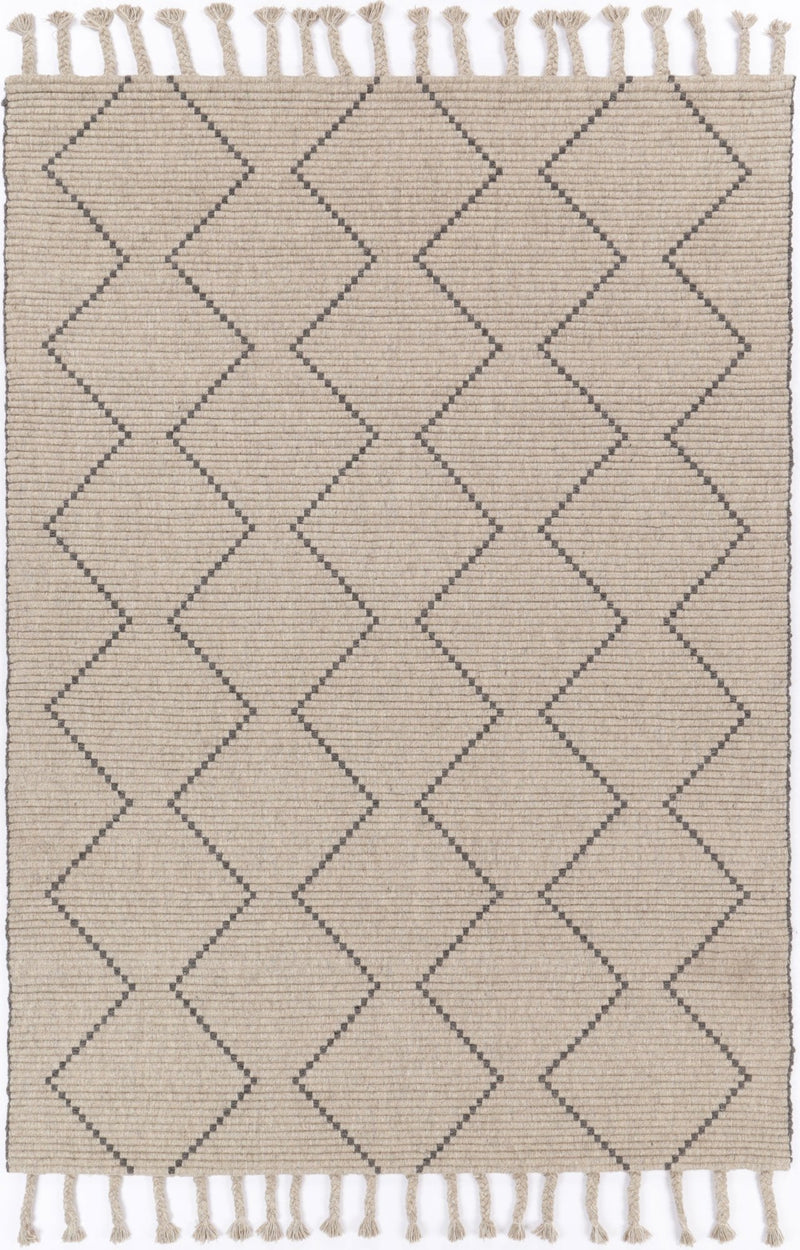 Leilani Diamond Tassel Ash Rug 200x290cm