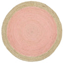 Hampton Pink Centre Jute Round Rug 150x150cm Round