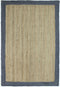 Hampton Grey Border Jute Rug 150x220cm