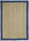 Hampton Navy Blue Border Jute Rug 150x220cm