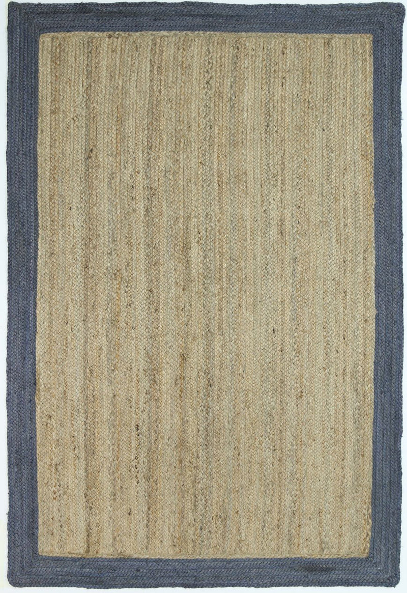 Hampton Grey Border Jute Rug 190x280cm