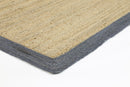 Hampton Grey Border Jute Rug 190x280cm