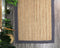 Hampton Grey Border Jute Rug 190x280cm
