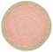 Hampton Pink Centre Jute Round Rug 200x200cm Round