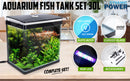 Dynamic Power Aquarium Fish Tank 30L Curved Glass RGB LED