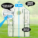 Home Ready Apex 1.9x1.2x1.9M Garden Greenhouse Walk-In Shed PVC