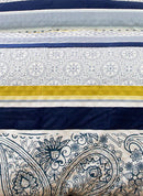 Queen Size 3pcs Dessin Velvet Panel Embossed Quilt Cover Set - Coll Online