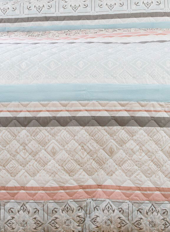Single Size 2pcs Paros Velvet Panel Embossed Quilt Cover Set - Coll Online
