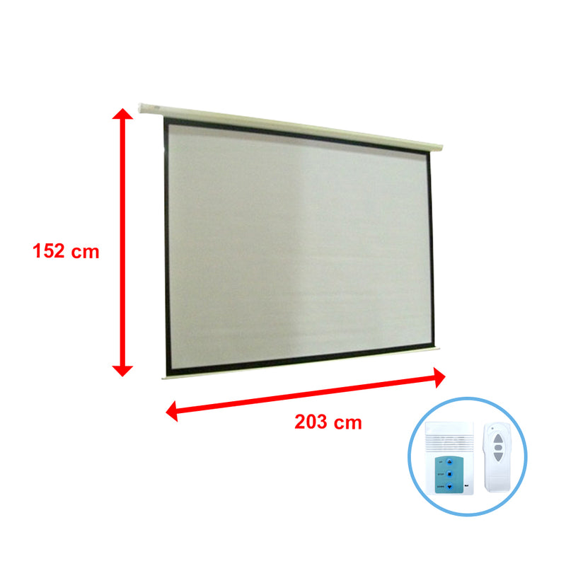 100" Electric Motorised Projector Screen TV +Remote