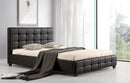 Queen PU Leather Deluxe Bed Frame Black