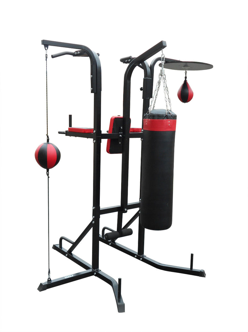 Pull up dip discount punching bag station