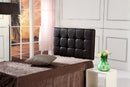 PU Leather Single Bed Deluxe Headboard Bedhead - Black