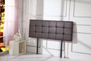 PU Leather Queen Bed Deluxe Headboard Bedhead - Brown