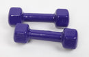 2kg Dumbbells Pair PVC Hand Weights Rubber Coated