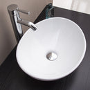 Above Counter Bathroom Vanity Oval Ceramic Basin