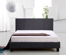 Double Linen Fabric Bed Frame Grey