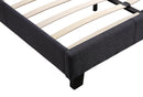 Double Linen Fabric Bed Frame Grey