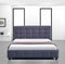 Linen Fabric Queen Deluxe Bed Frame Grey