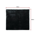 230x200cm Floor Rugs Large Shaggy Rug Area Carpet Bedroom Living Room Mat - Black