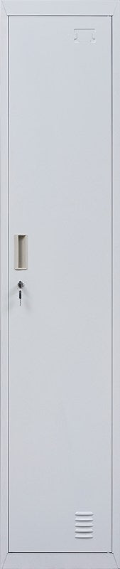 Standard Lock One-Door Office Gym Shed Clothing Locker Cabinet Grey