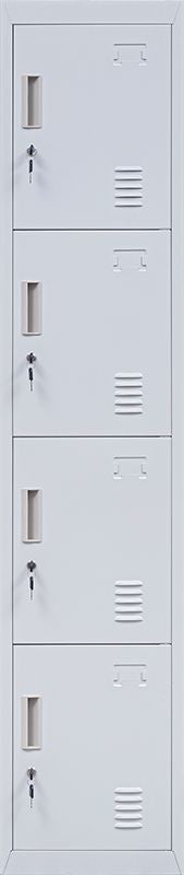 Standard Lock 4 Door Locker for Office Gym Grey