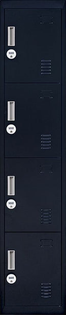 4-digit Combination Lock 4 Door Locker for Office Gym Black